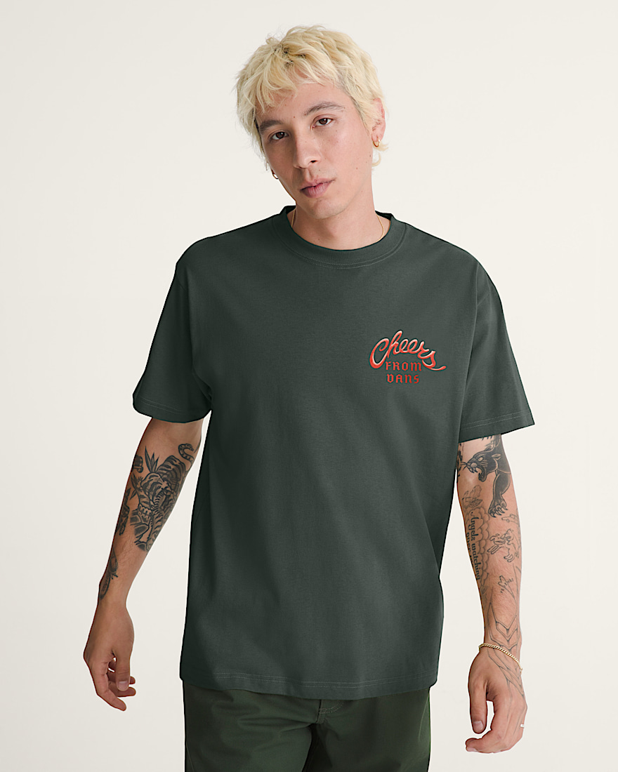 Seasons Greetings TShirt VANS Green ALT1