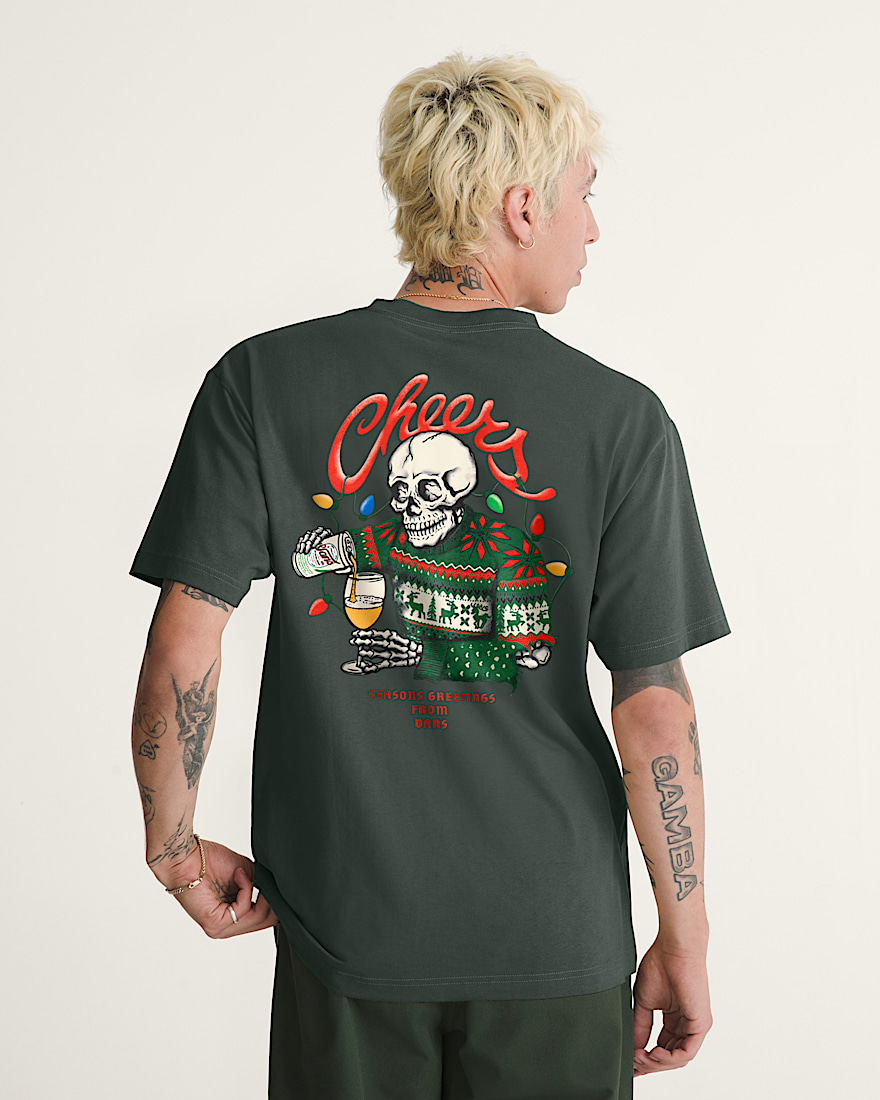 Seasons Greetings TShirt VANS Green ALT2