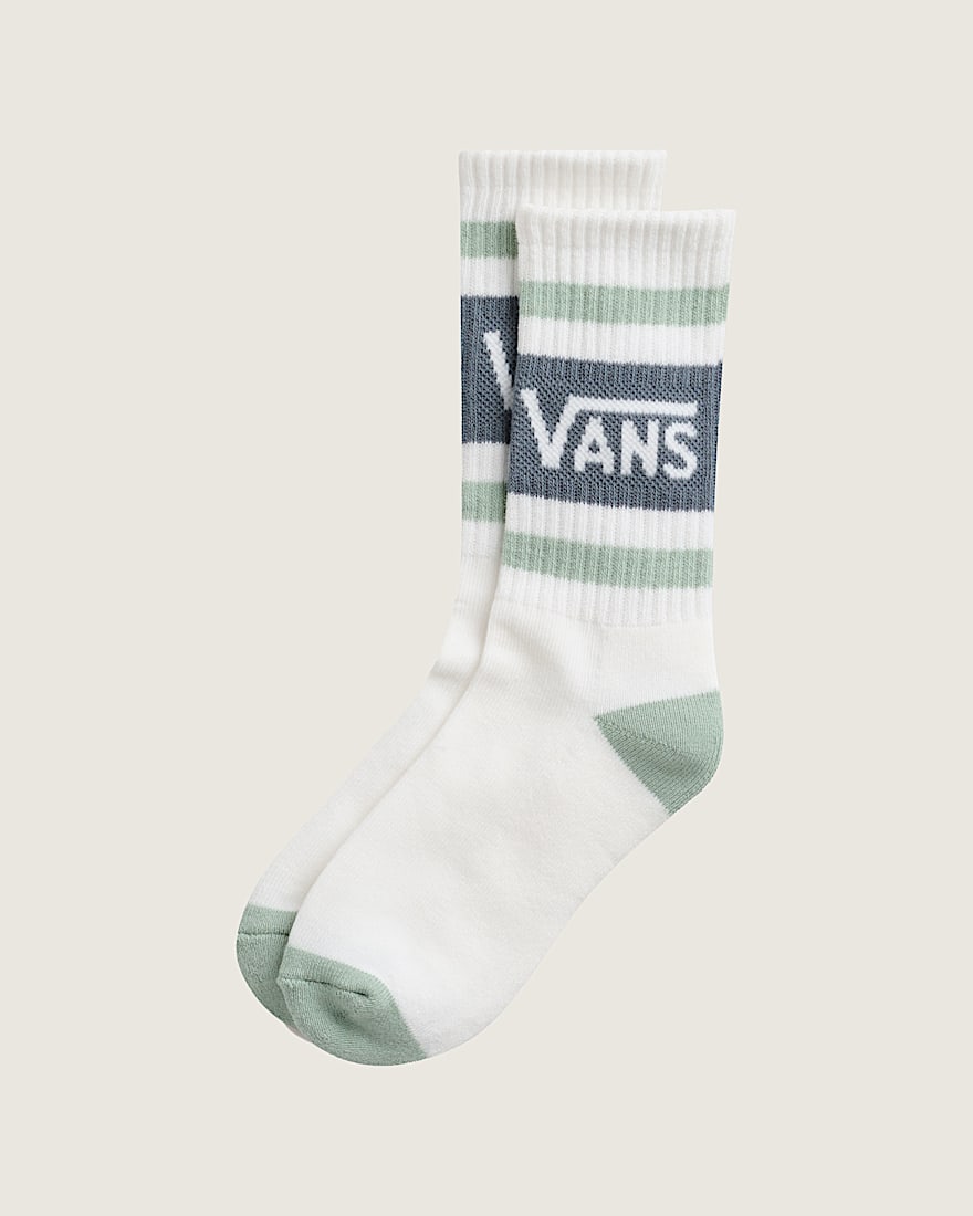 Kids Vans Drop V Crew Socks VANS Grey Mint Green HERO