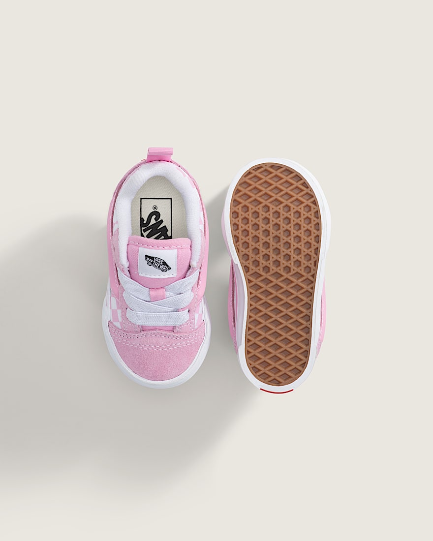 Toddler Knu Skool Checkerboard Shoe VANS Checkerboard Prism Pink  True White ALT2