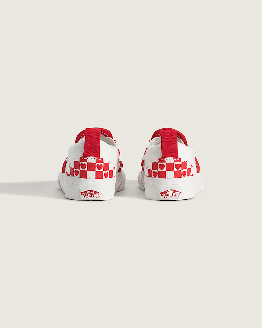 Toddler Classic SlipOn V Checkerboard Shoe VANS Checkerboard Racing Red  True White ALT3