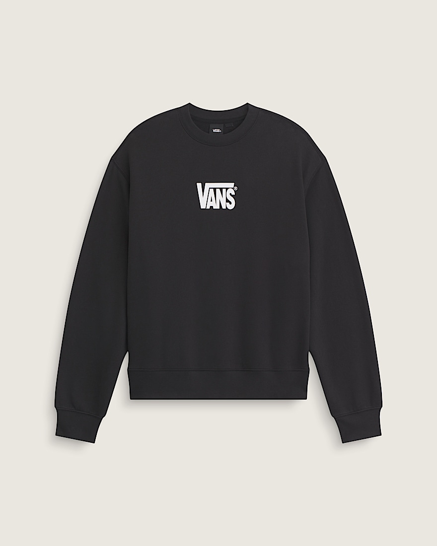 Stretch Logo Crew Sweatshirt VANS Black  White HERO