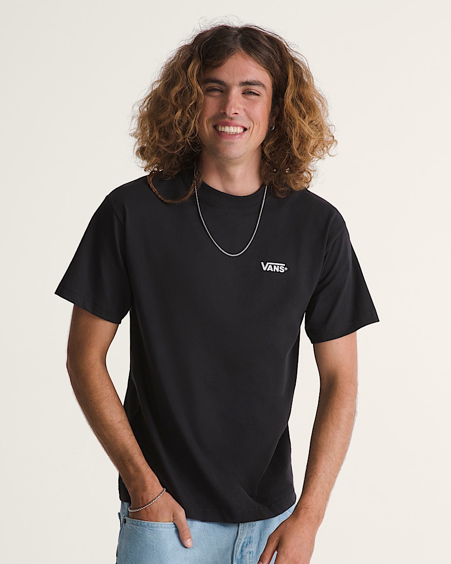 New Left Chest TShirt VANS Black  White ALT2