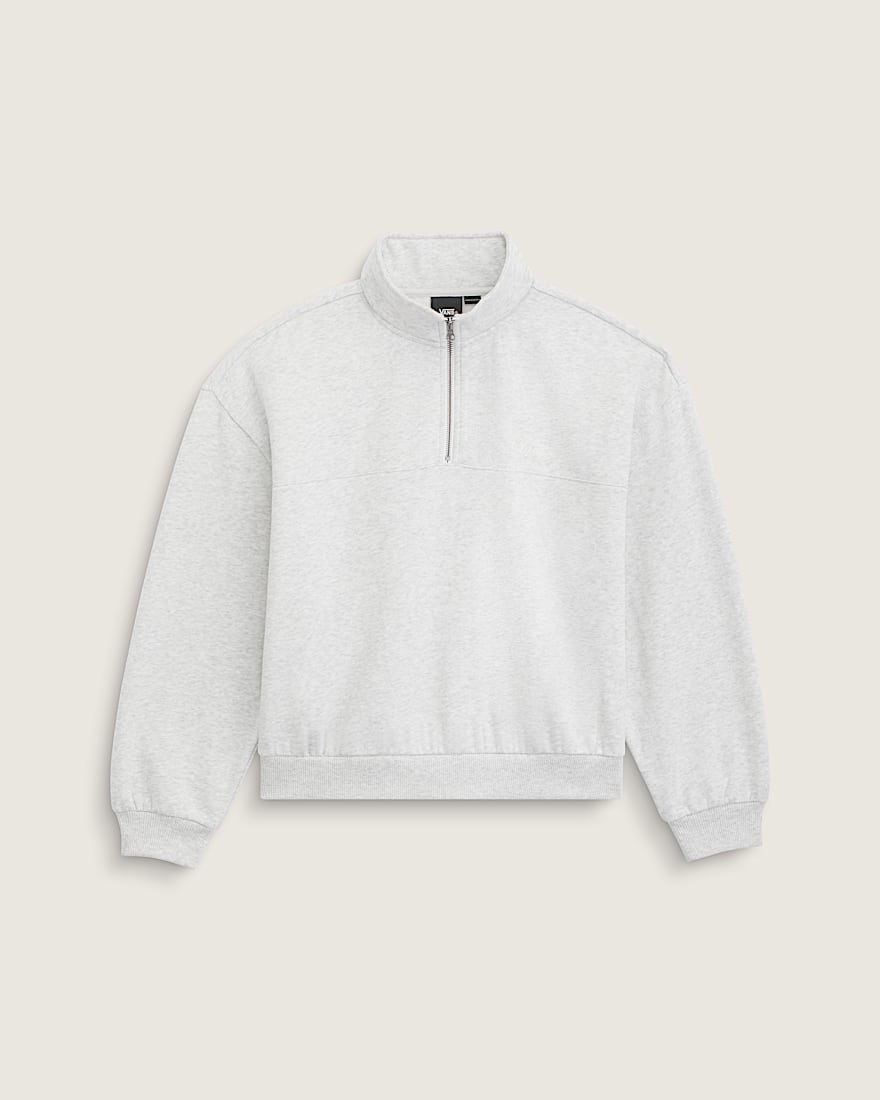 Script Logo Mock Neck Sweatshirt VANS White Heather HERO