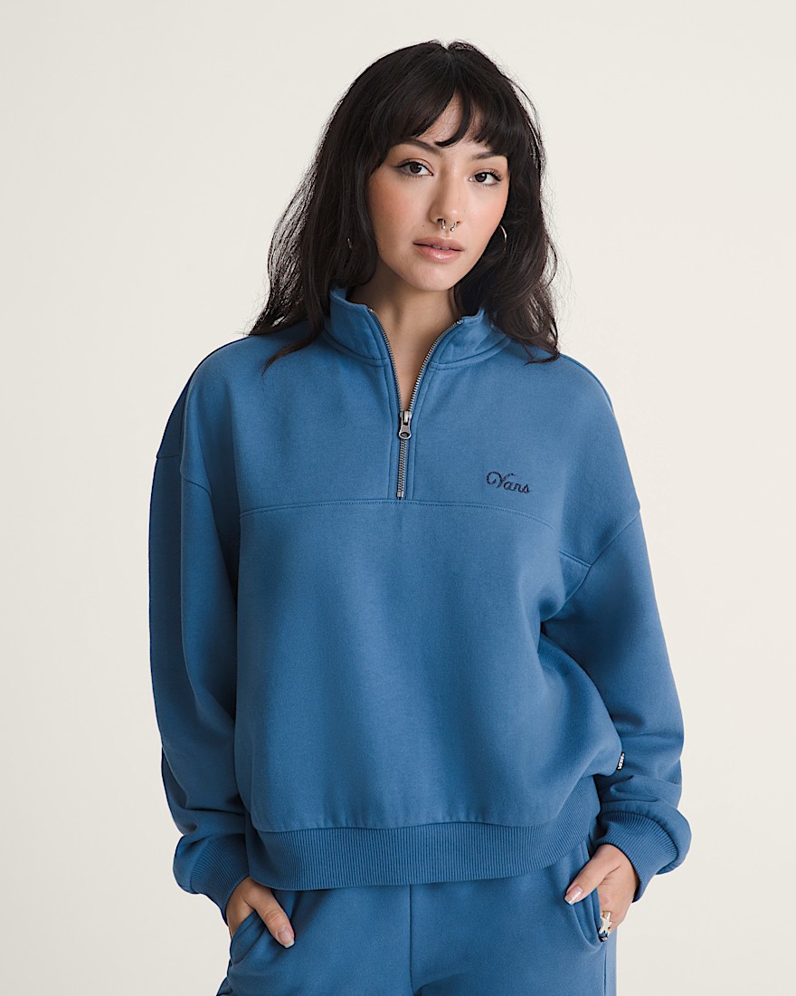 Script Logo Mock Neck Sweatshirt