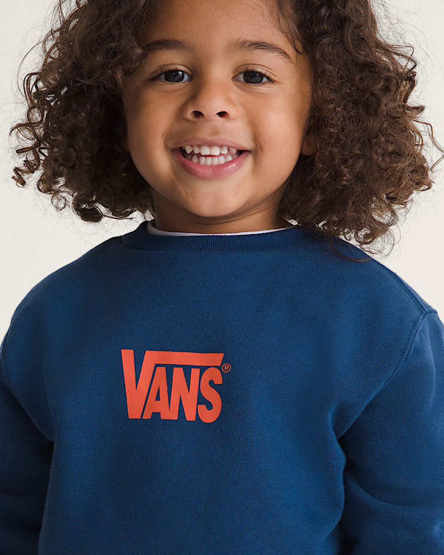 Little Kids Stretch Logo Crew Sweatshirt