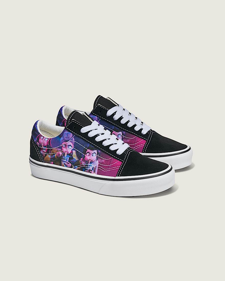 KPop Demon Hunters x Vans Big Kids Old Skool Shoe VANS Kpop Demon Hunters Black  Purple ALT1