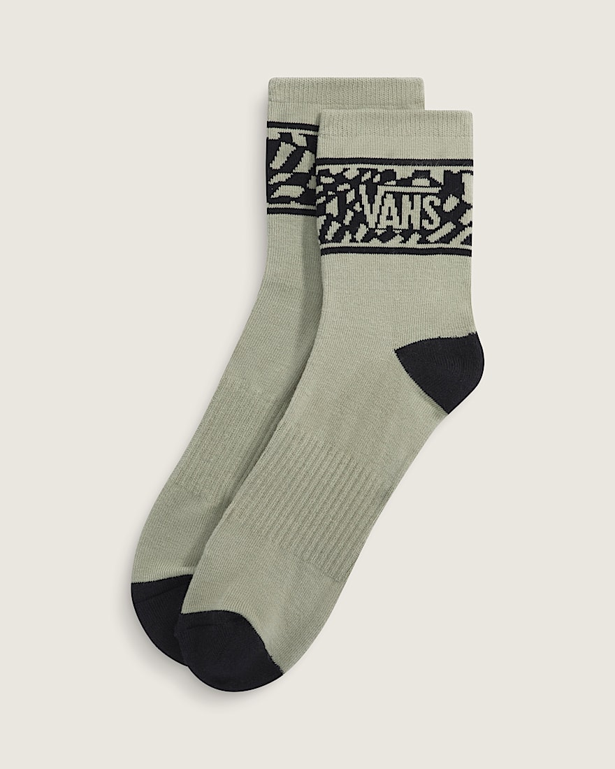 Warp Check Half Crew Socks VANS Soft Sage Green HERO
