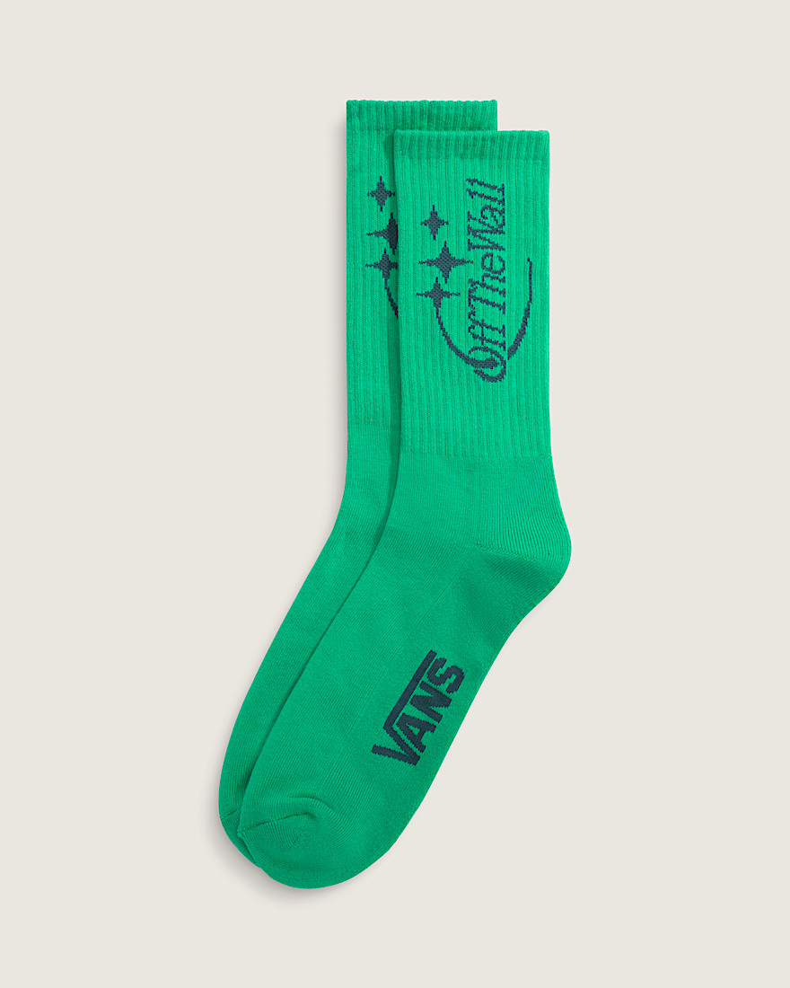 Downing Crew Socks VANS Vivid Verdant Green HERO