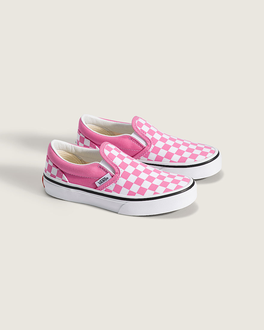 Little Kids Classic SlipOn Checkerboard Shoe VANS Checkerboard Fizz Pink ALT1