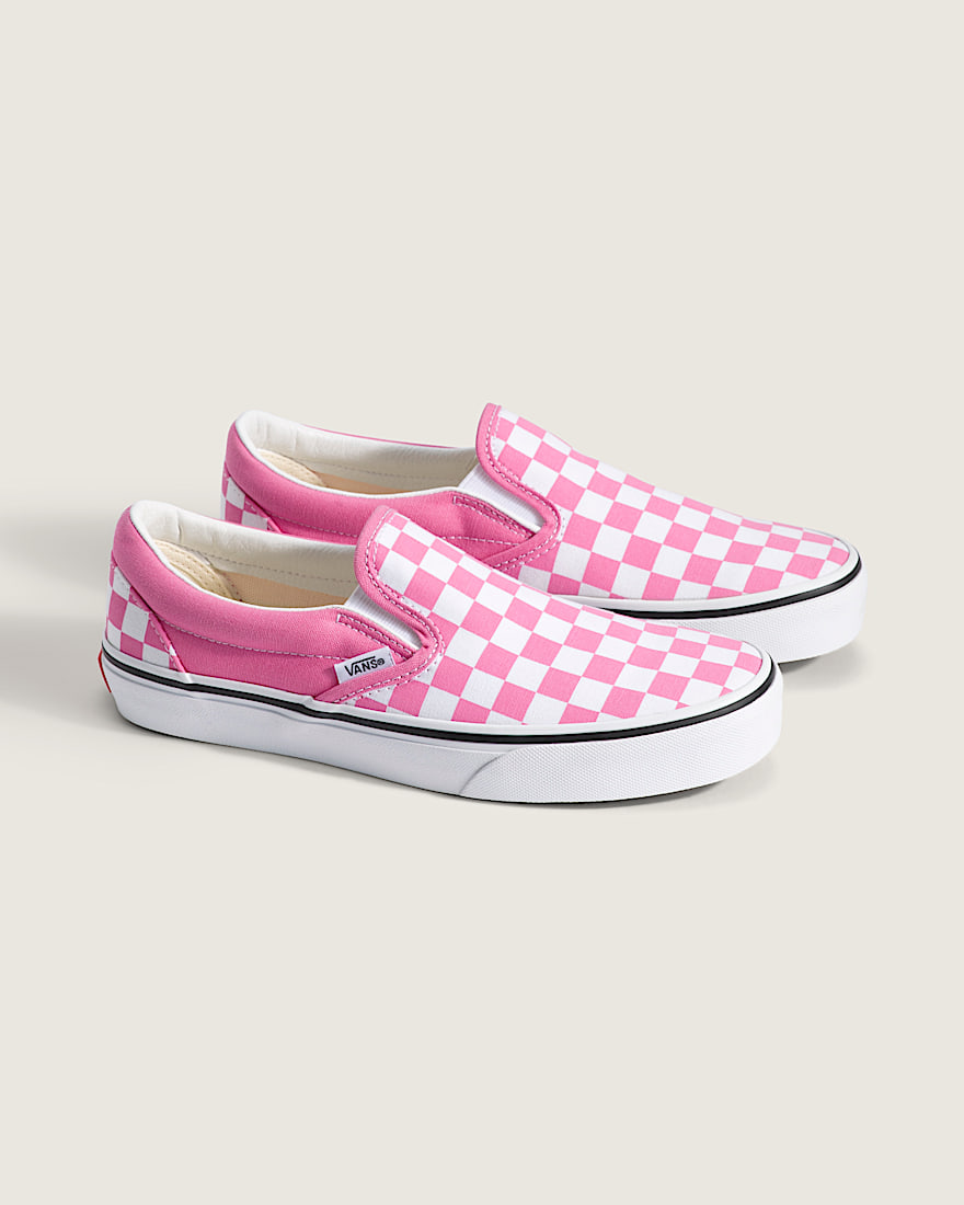 Classic SlipOn Checkerboard Shoe VANS Checkerboard Fizz Pink ALT1