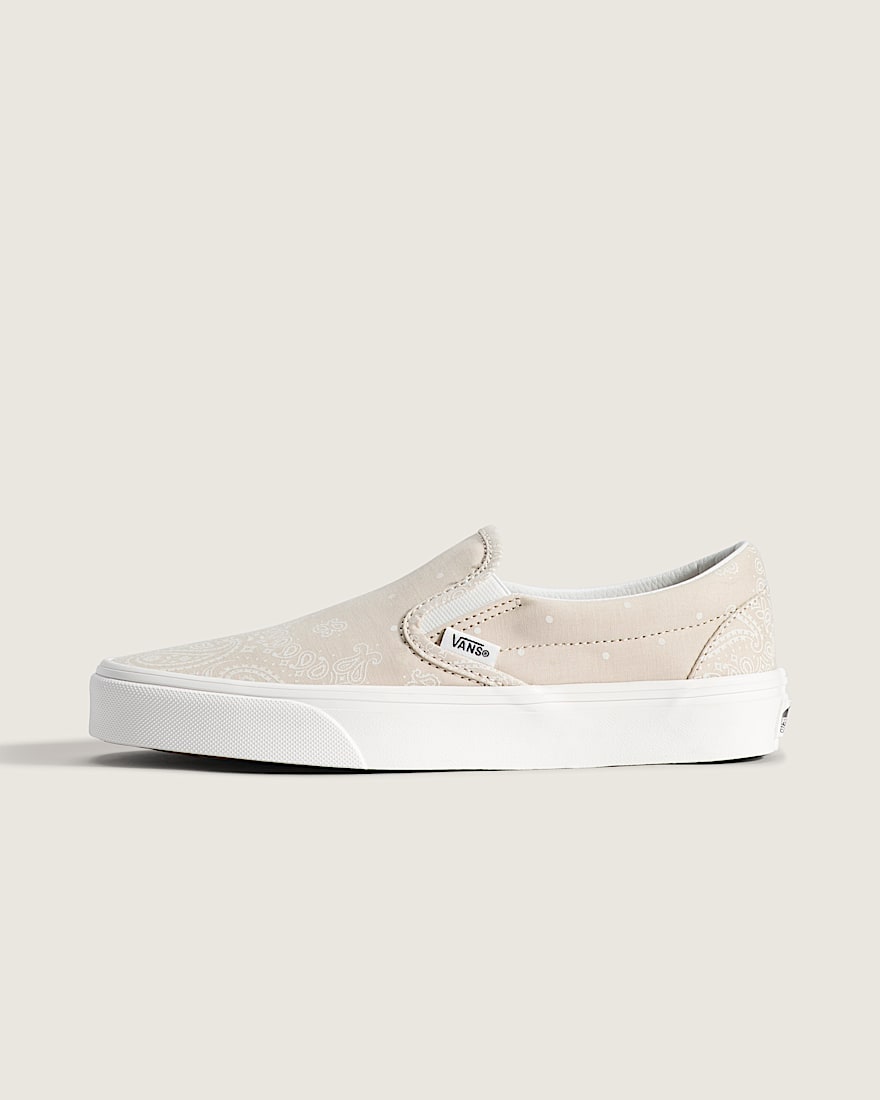 Classic SlipOn Shoe VANS Oatmeal Beige  White HERO