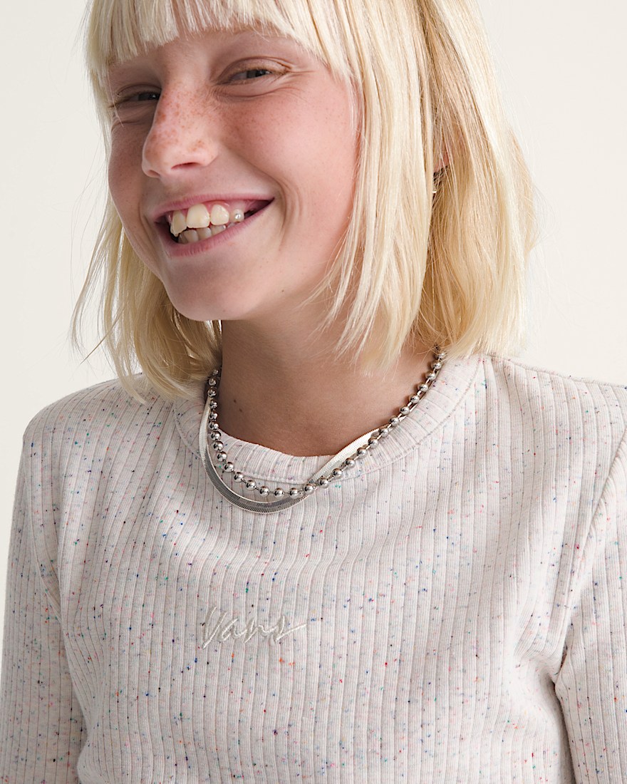 Kids Teri Confetti Rib Long Sleeve Shirt