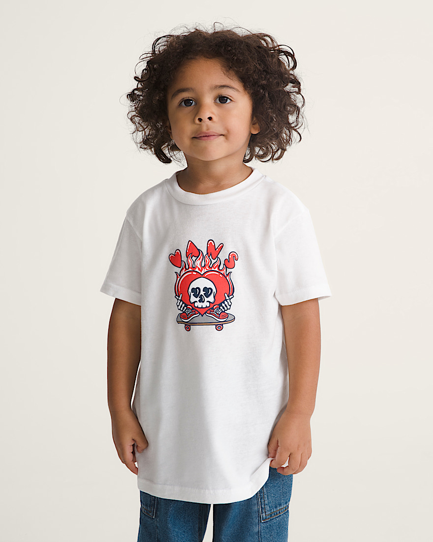 Little Kids Little Kids Wheely Love Vans TShirt VANS White ALT2