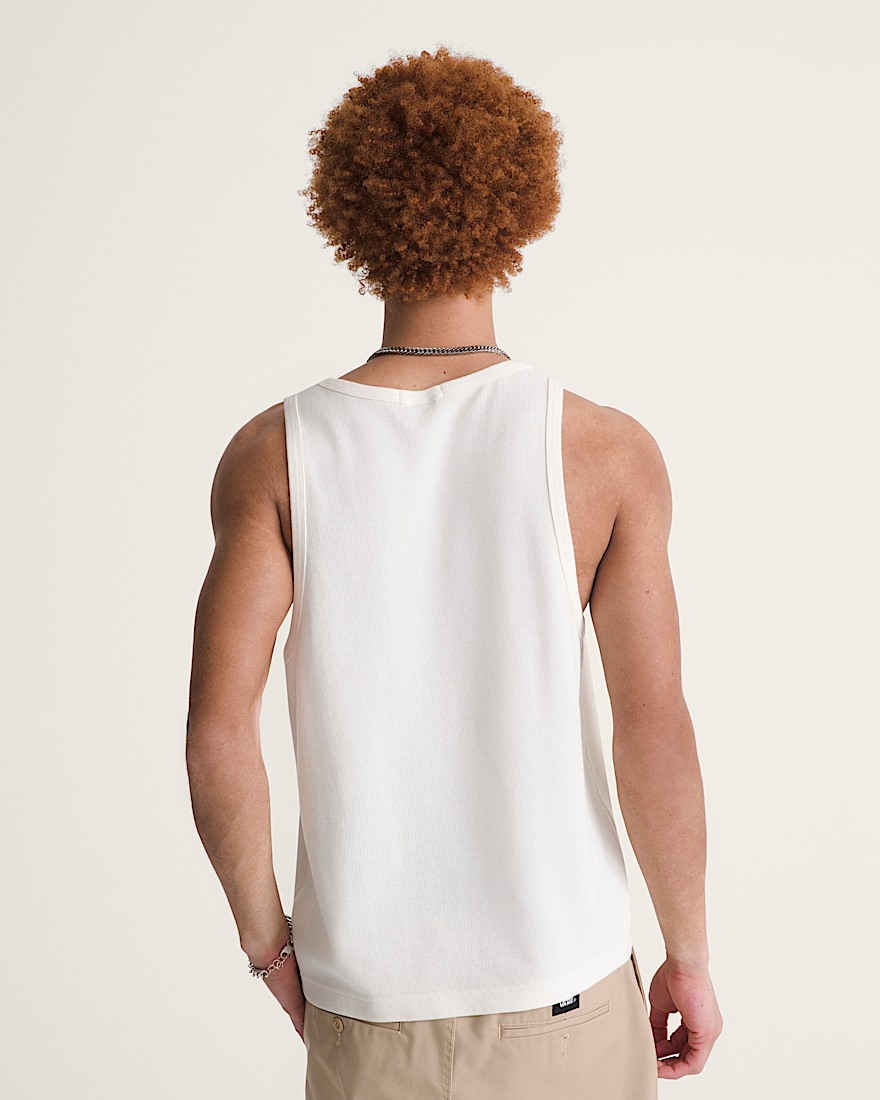 Premium Waffle Tank Top VANS Egret White ALT3
