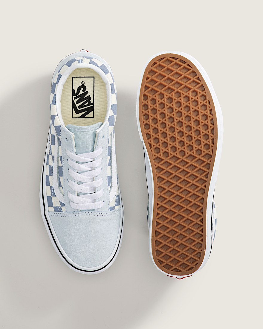 Old Skool Checkerboard Shoe VANS Checkerboard Dawn Mist Blue ALT2