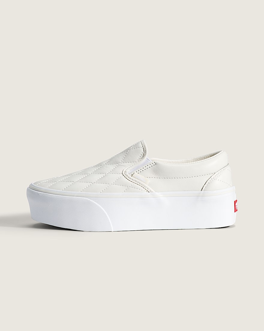 Classic SlipOn Platform Shoe VANS Marshmallow White HERO