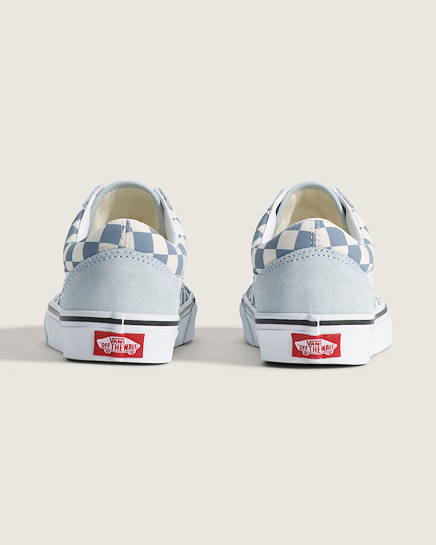 Old Skool Checkerboard Shoe VANS Checkerboard Dawn Mist Blue ALT3