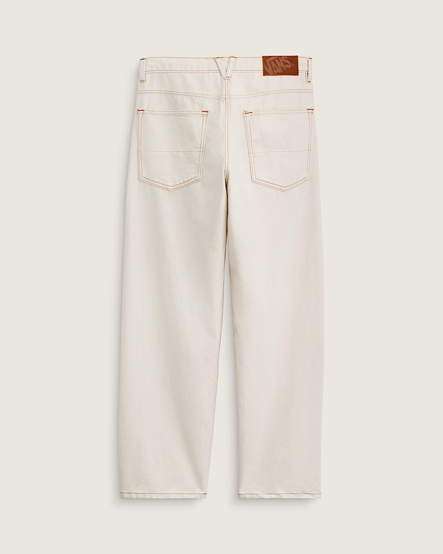 Premium Check5 Loose Denim Pants VANS Natural Seed Beige ALT1