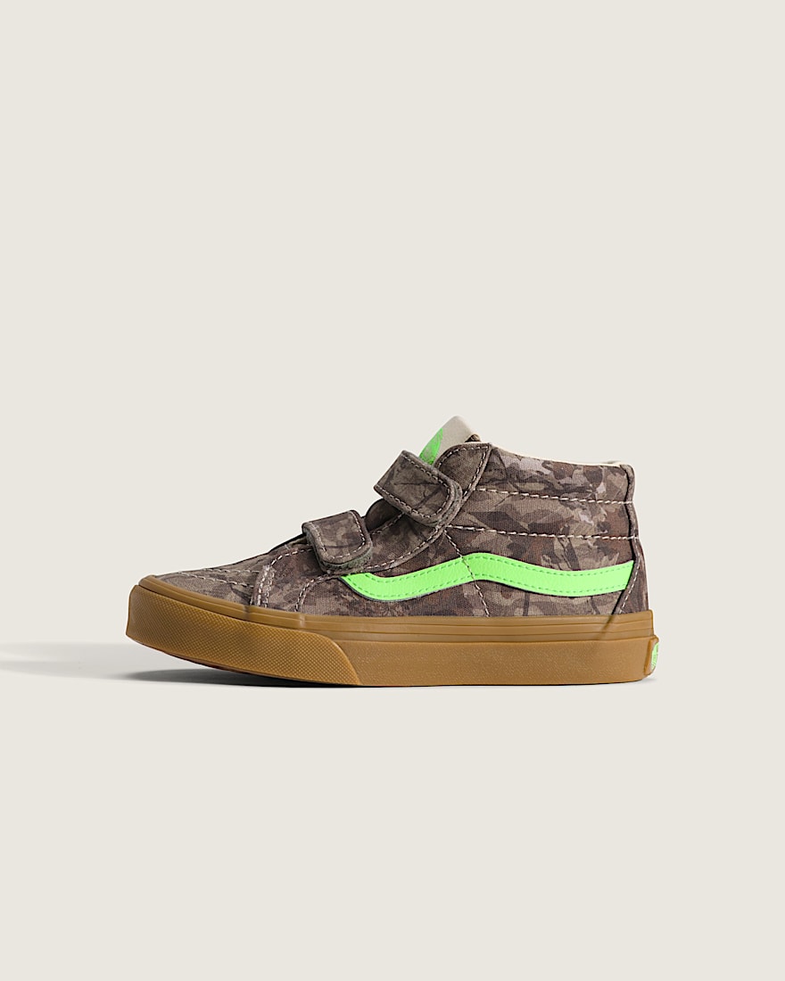 Little Kids Sk8Mid V Shoe VANS Camo Gecko Green HERO