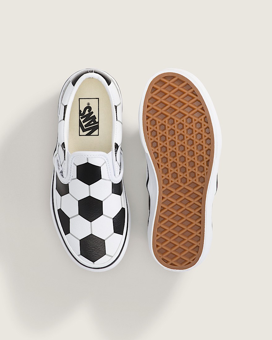 Little Kids Classic SlipOn Shoe VANS Soccer Black  White ALT2