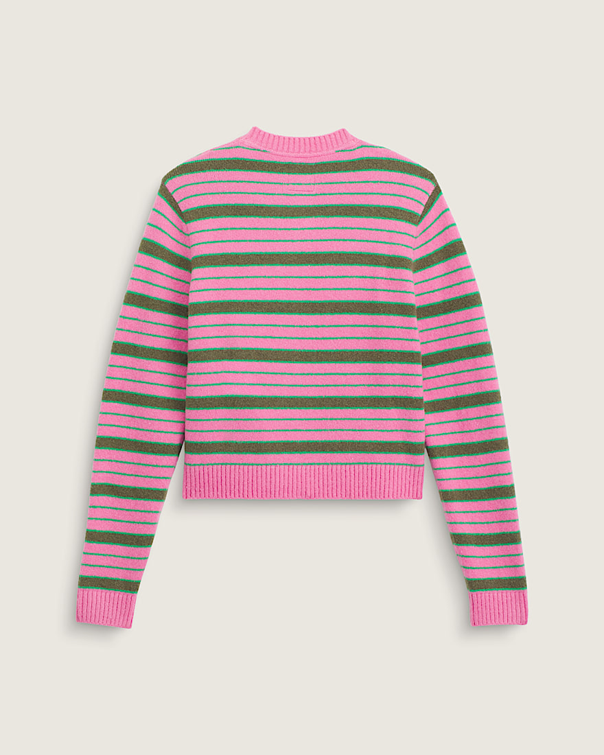 Dolly Stripe Cardigan Sweater VANS Fizz Pink ALT1