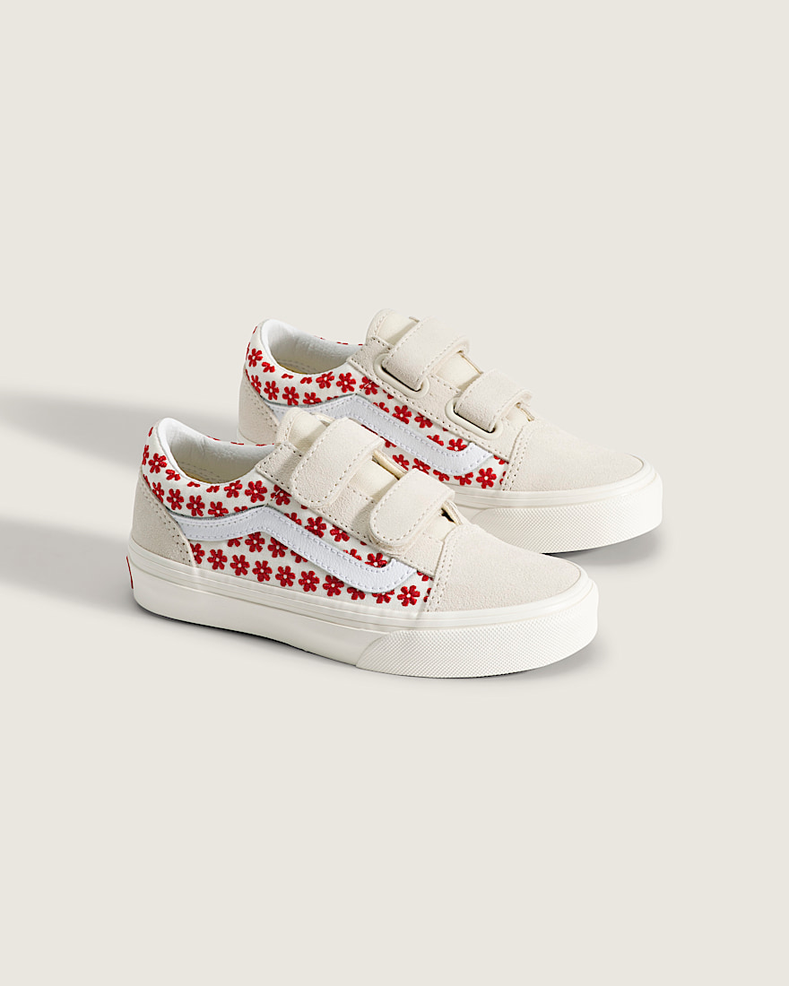 Little Kids Old Skool V Shoe VANS Racing Red ALT1