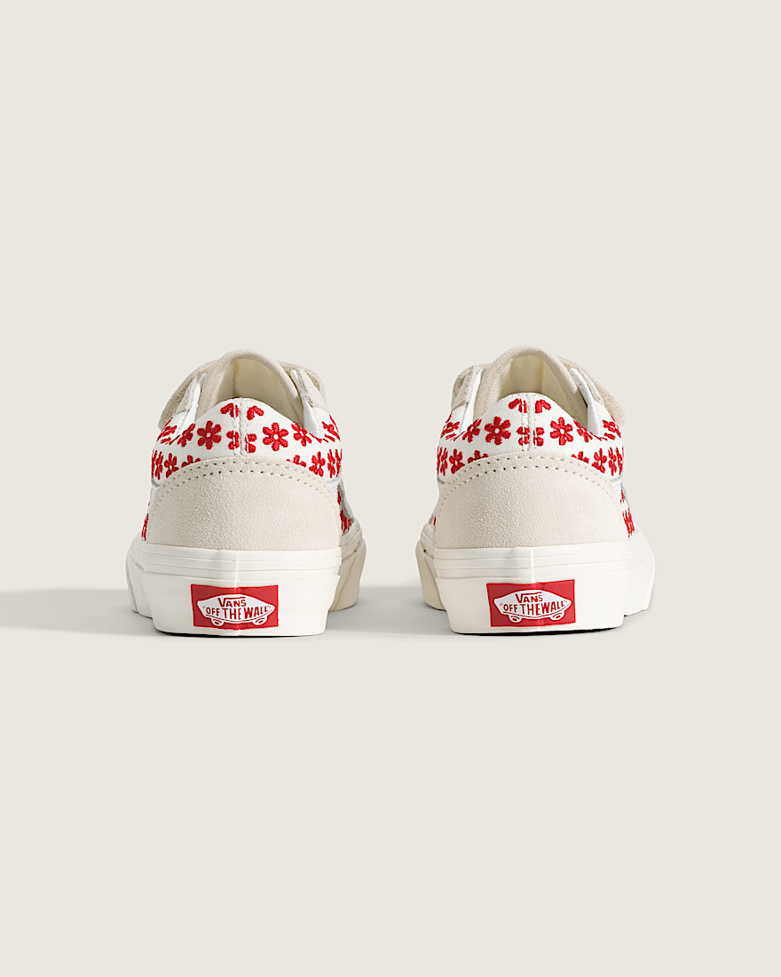 Little Kids Old Skool V Shoe VANS Racing Red ALT3