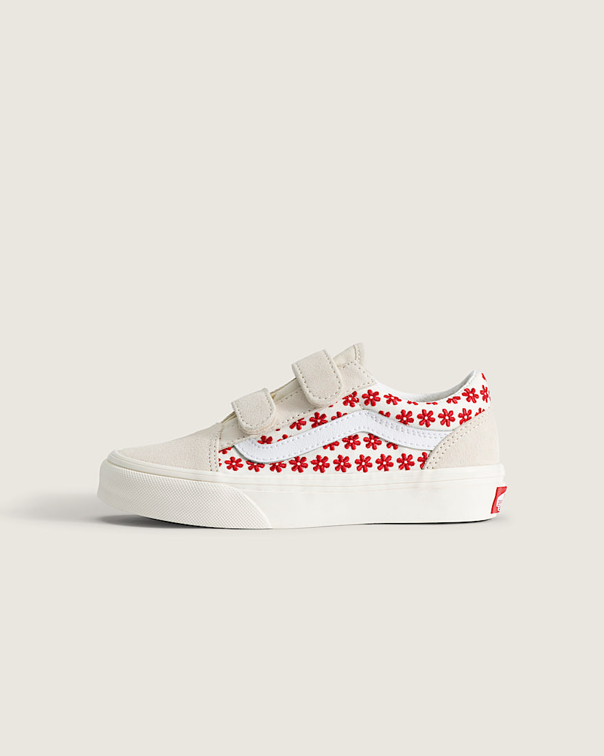 Little Kids Old Skool V Shoe VANS Racing Red HERO