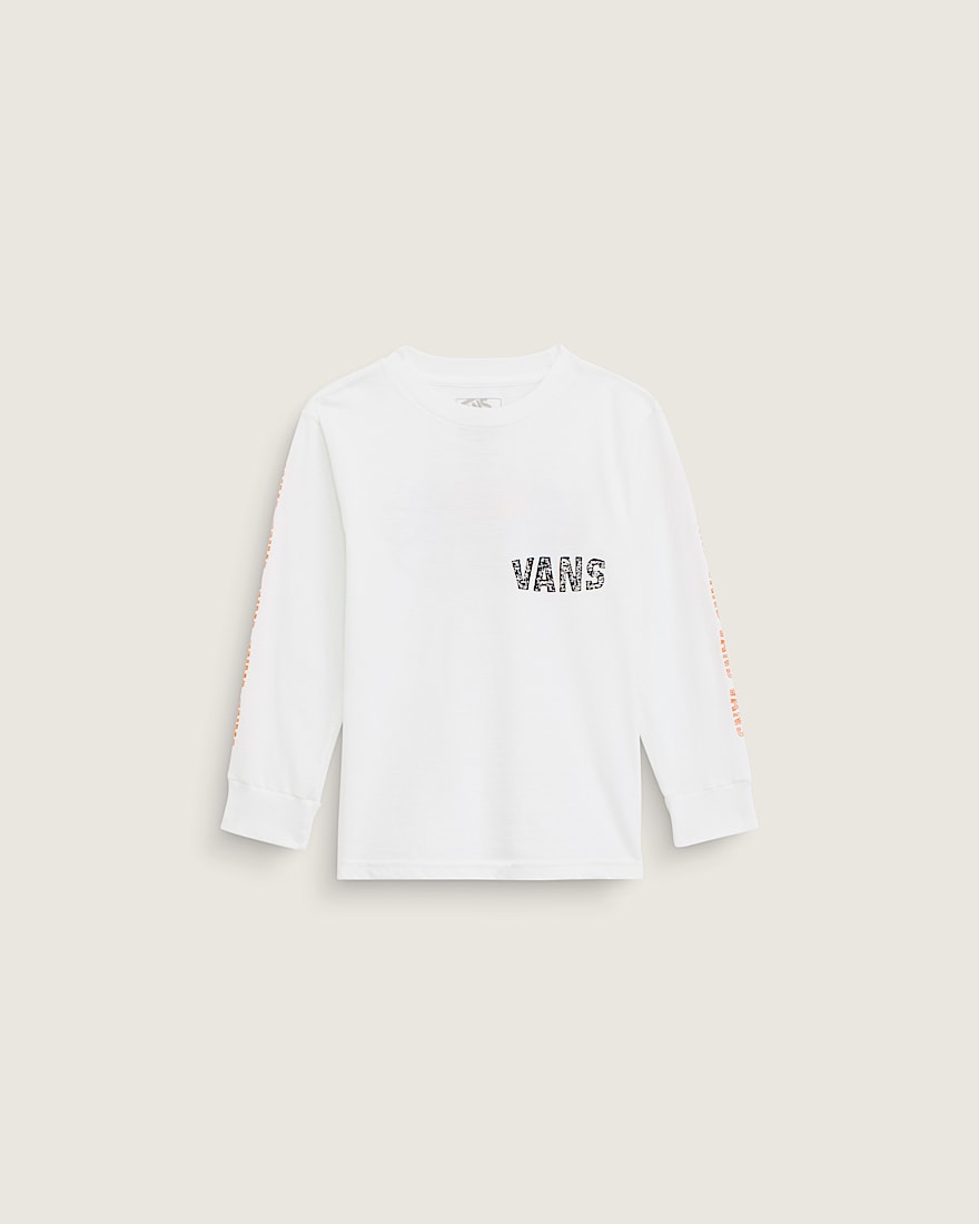 Little Kids Racing Flames Long Sleeve TShirt VANS White ALT1