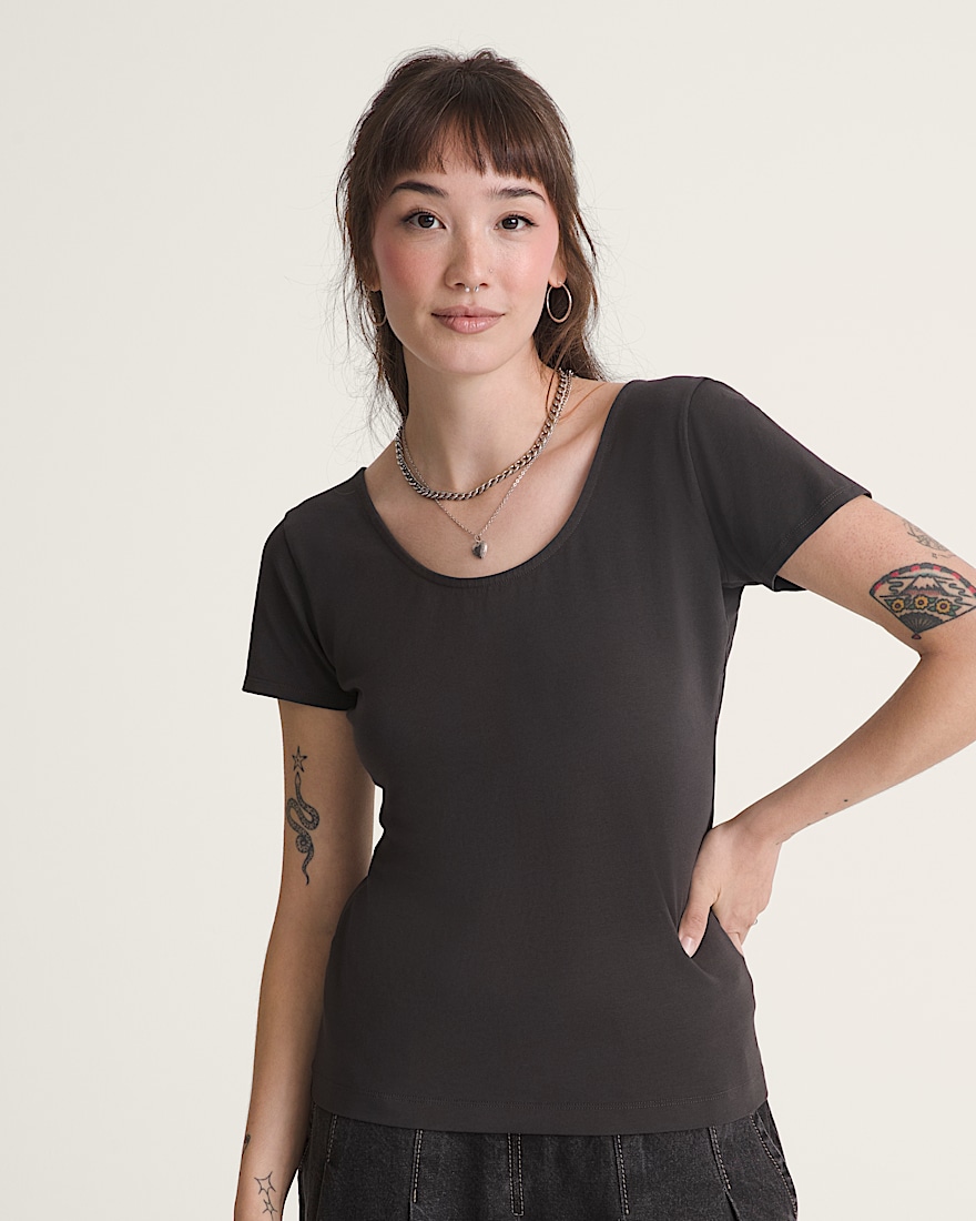 Double Scoop TShirt VANS Faded Black ALT1