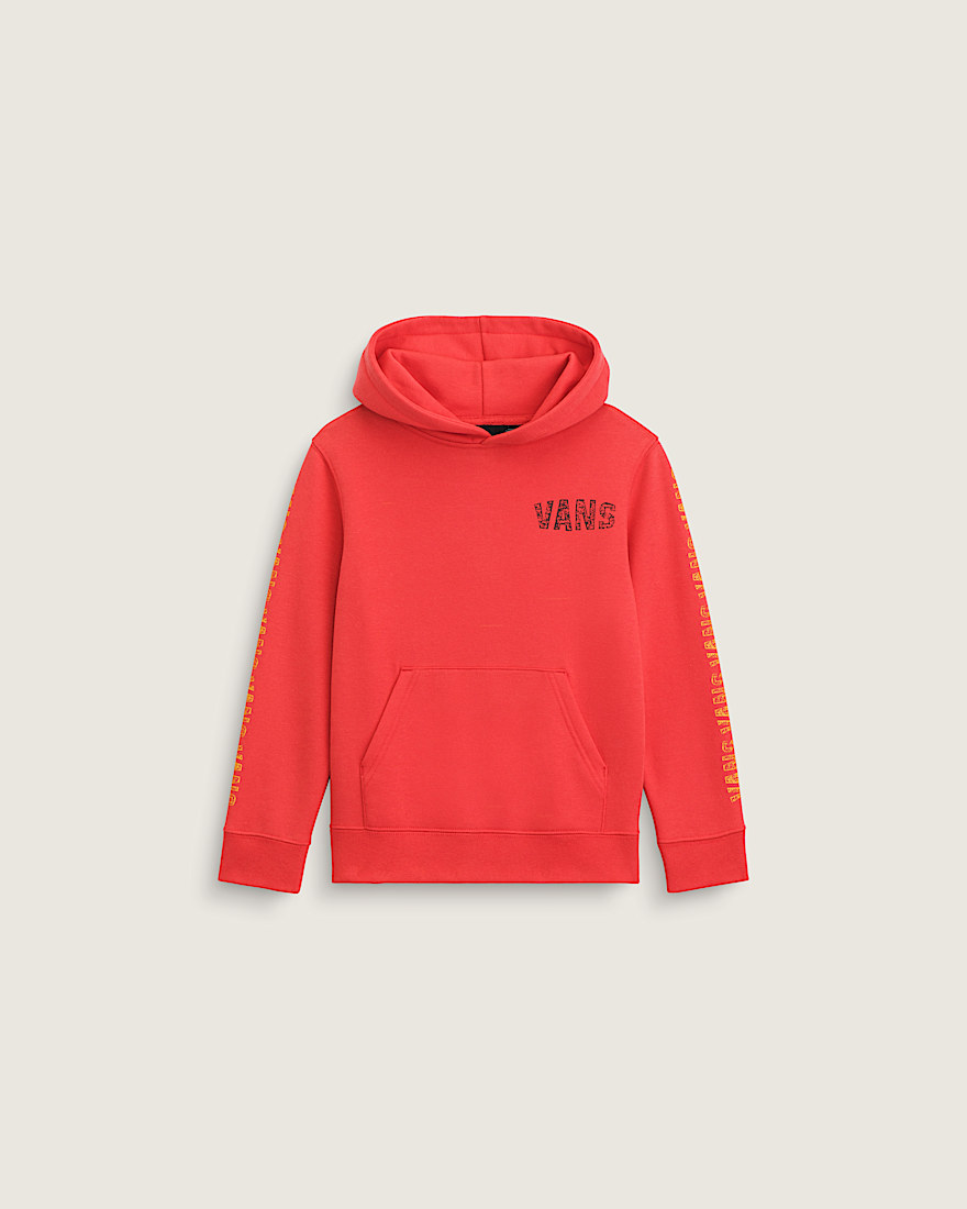 Little Kids Racing Flames Pullover Hoodie VANS Crimson Haze Red ALT1