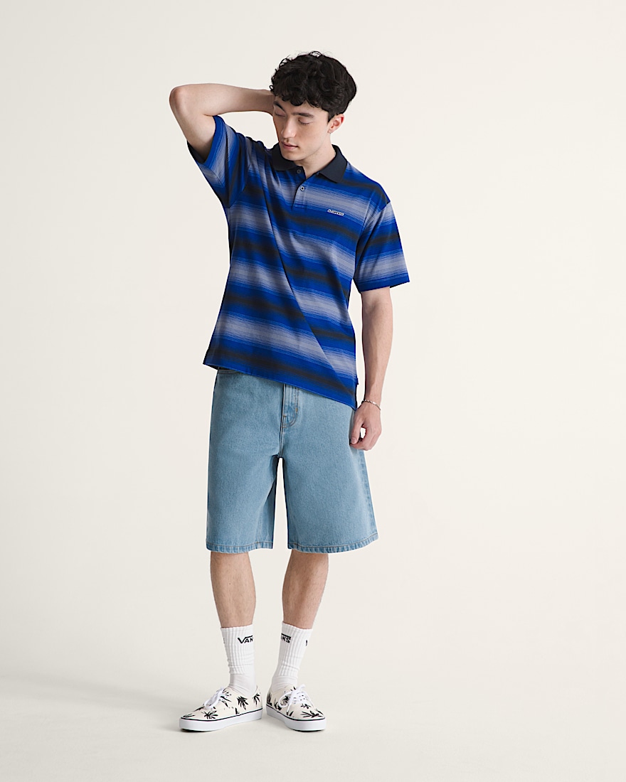 Check5 Baggy Denim Shorts VANS Stonewash Blue ALT3