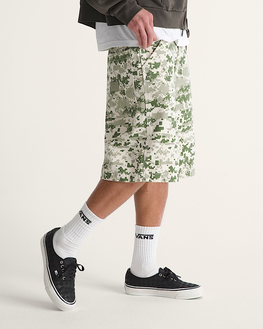 Premium Check5 Baggy Canvas Short VANS Digi Camo Green ALT5