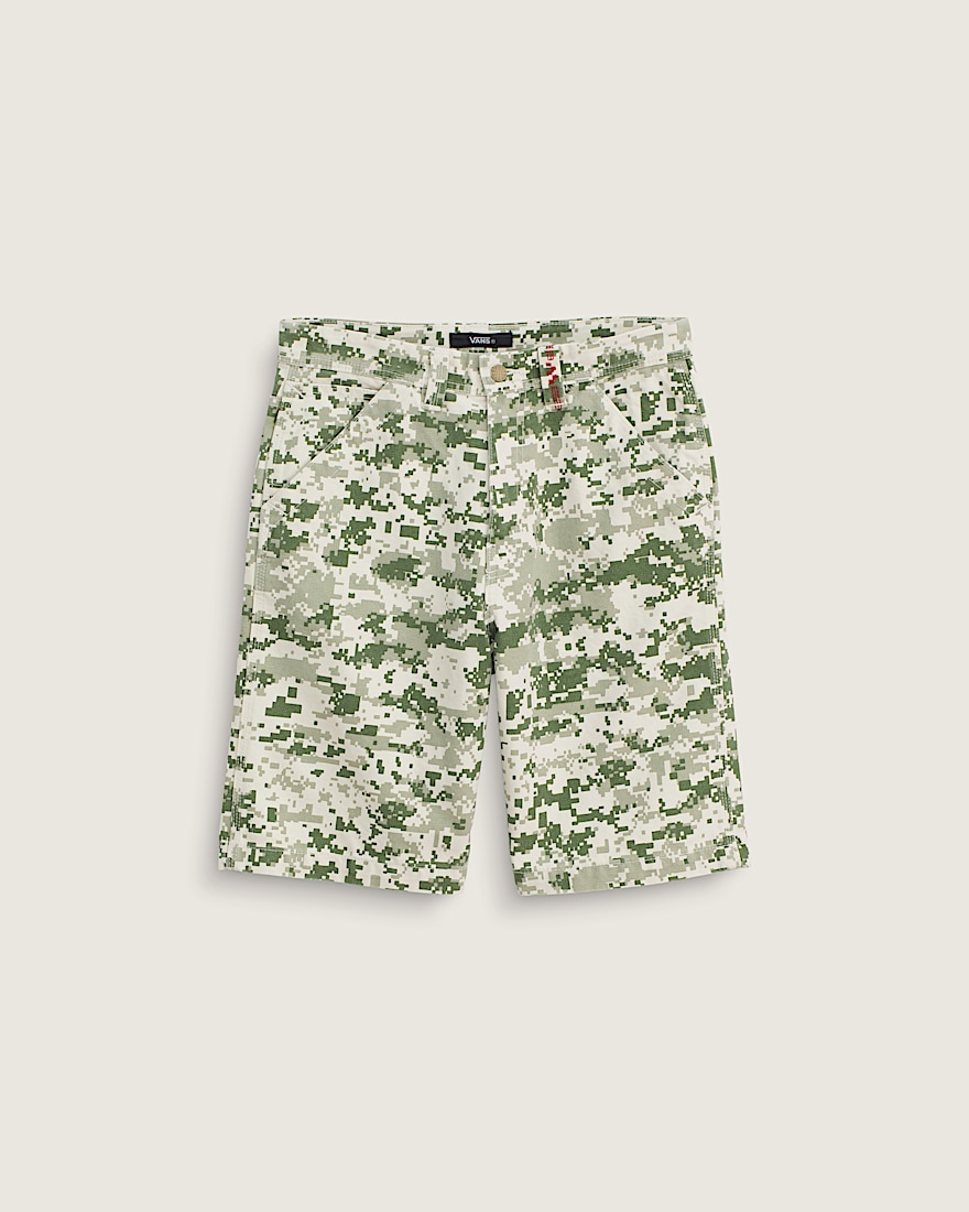 Premium Check5 Baggy Canvas Short VANS Digi Camo Green HERO