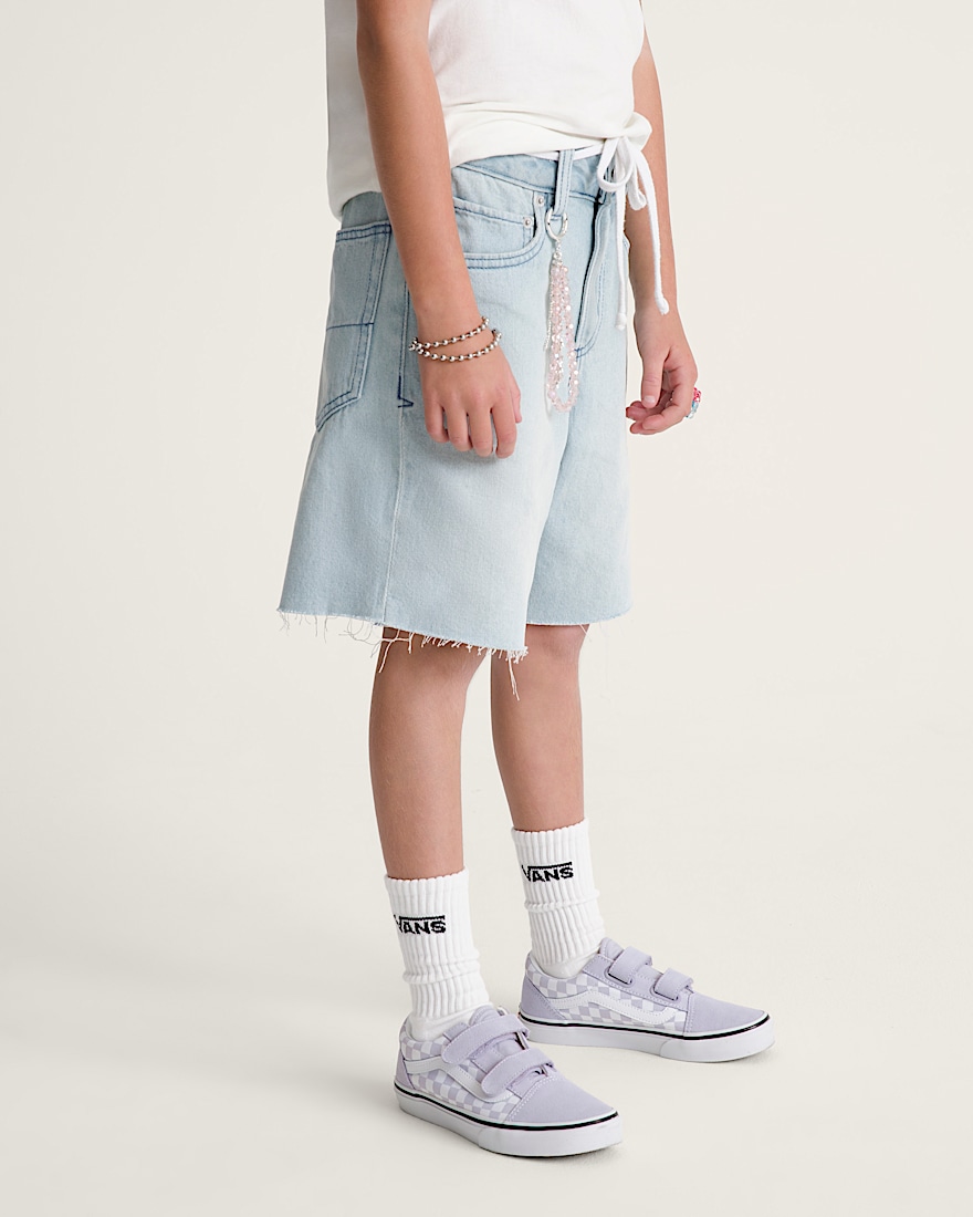 Kids Sirelle CutOff Jorts VANS Light Stonewash Blue ALT5