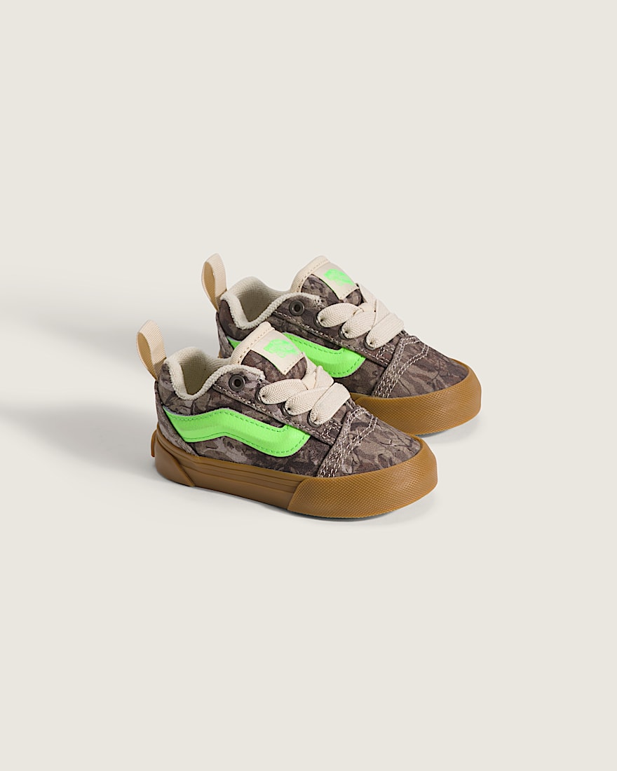 Toddler Knu Skool Shoe VANS GlowintheDark Camo Gecko Green ALT1