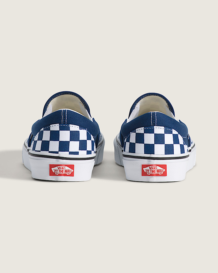 Classic SlipOn Checkerboard Shoe VANS Checkerboard Deep Indigo Blue ALT3