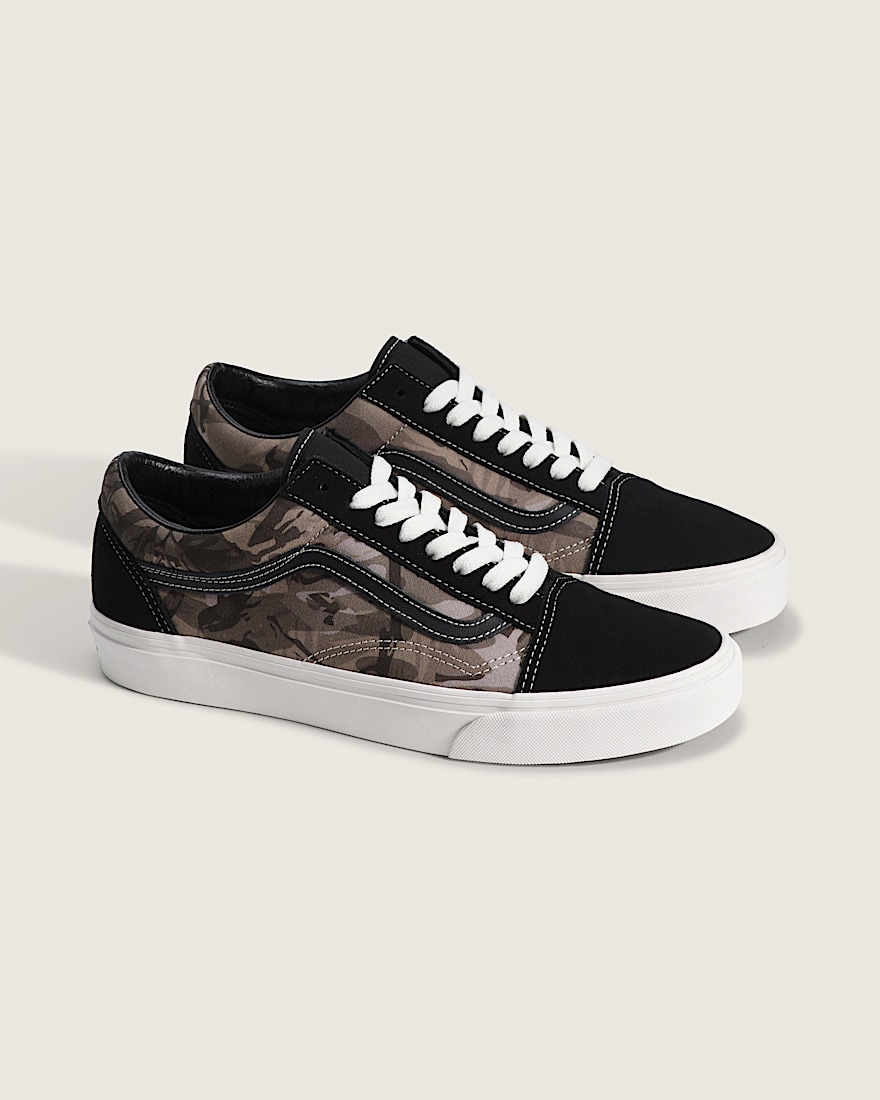 Old Skool Shoe VANS Camo Olive Green  Black ALT1
