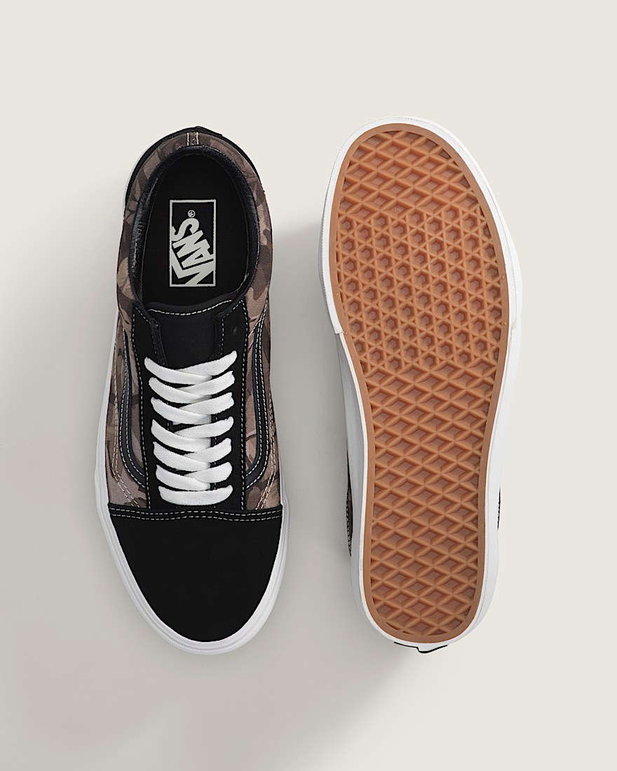 Old Skool Shoe VANS Camo Olive Green  Black ALT2