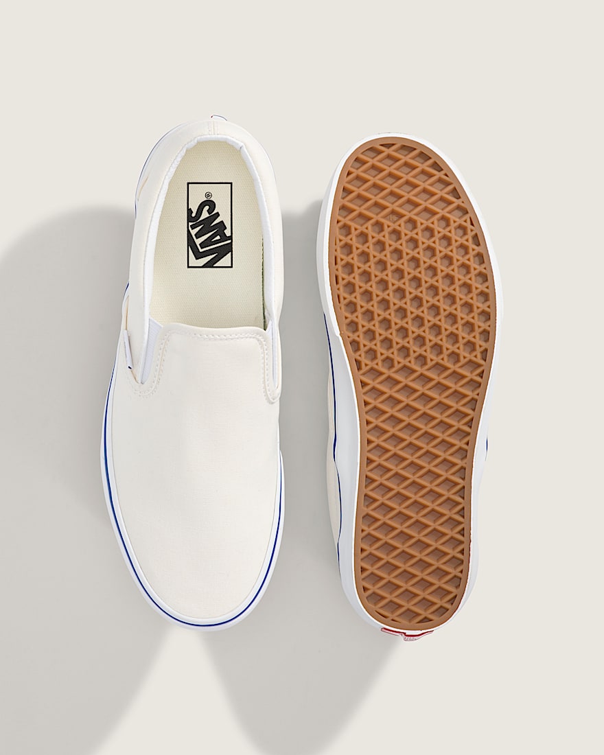 Classic SlipOn Shoe VANS Marshmallow White  Blue ALT2
