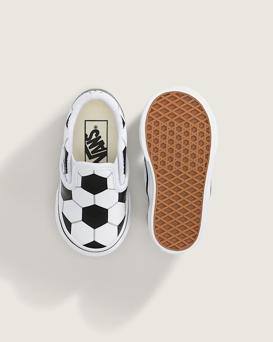 Toddler Classic SlipOn V Shoe VANS Soccer Black  White ALT2