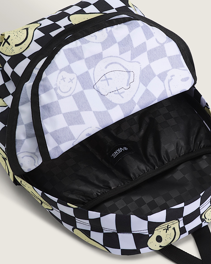 Old Skool Grom Checkerboard Backpack VANS White  Black ALT1