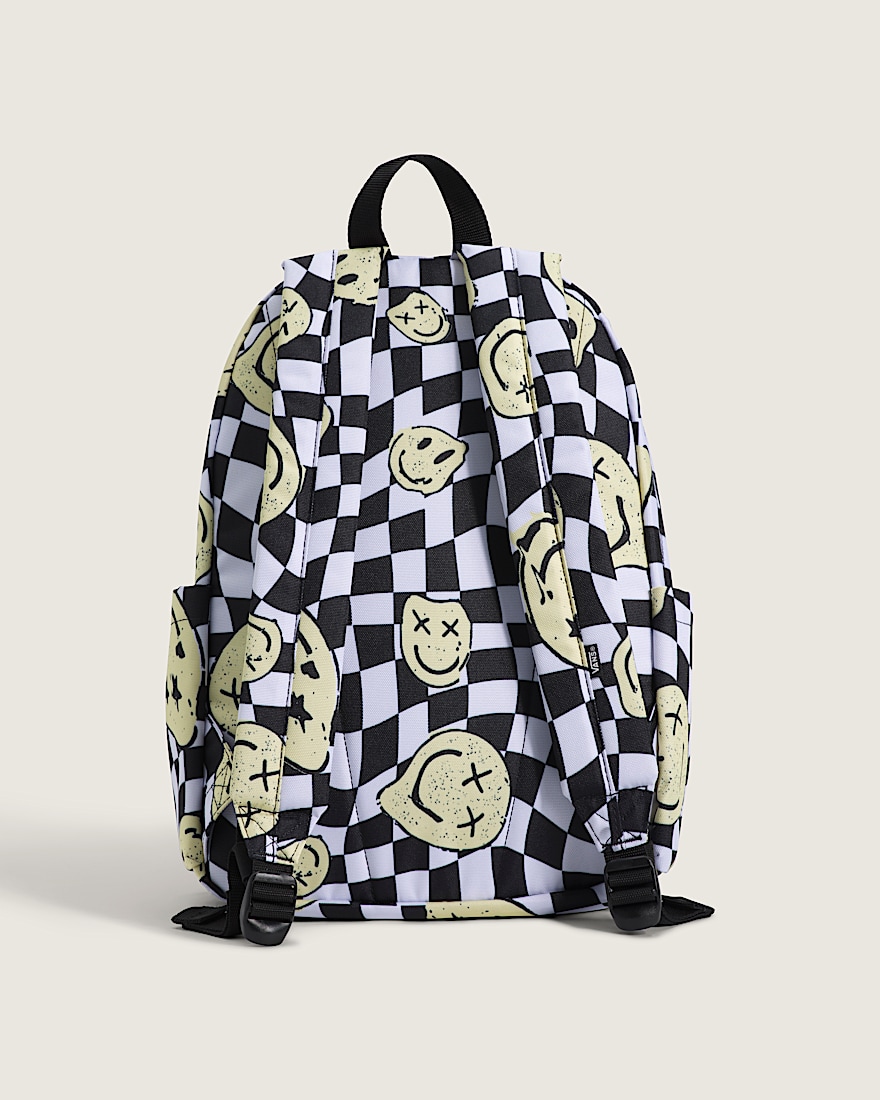 Old Skool Grom Checkerboard Backpack VANS White  Black ALT4
