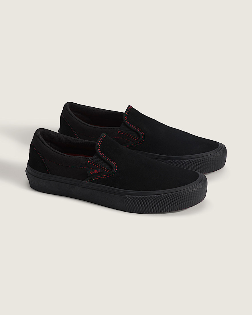 Skate SlipOn Shoe VANS Black  Black  Red ALT1
