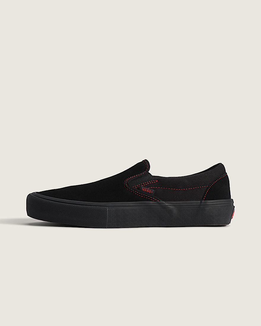 Skate SlipOn Shoe VANS Black  Black  Red HERO