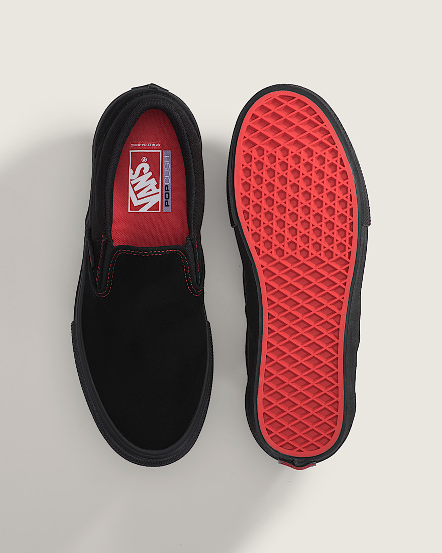 Skate SlipOn Shoe VANS Black  Black  Red ALT2