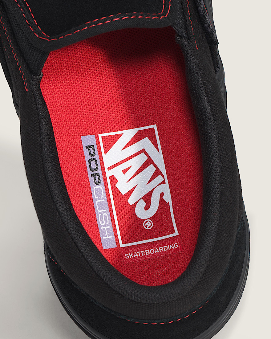 Skate SlipOn Shoe VANS Black  Black  Red ALT4