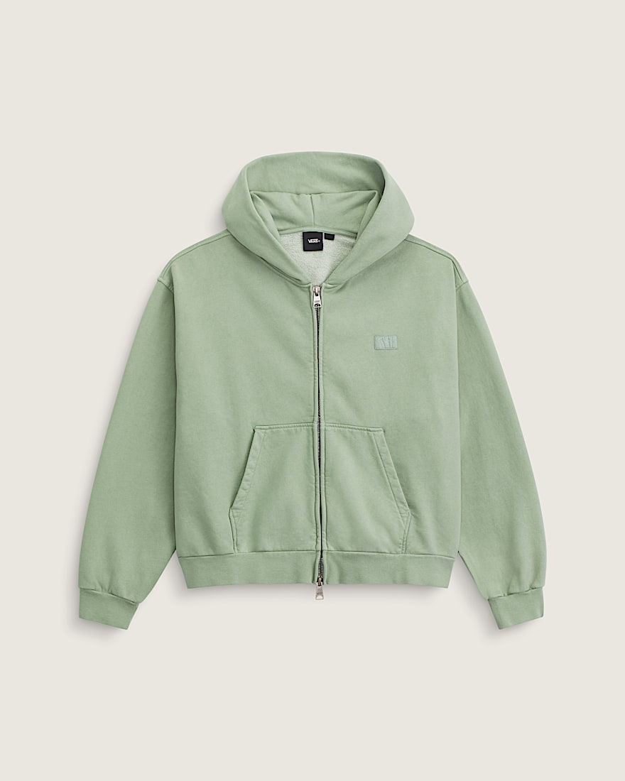 Premium Zip Hoodie VANS Grey Olive Green HERO