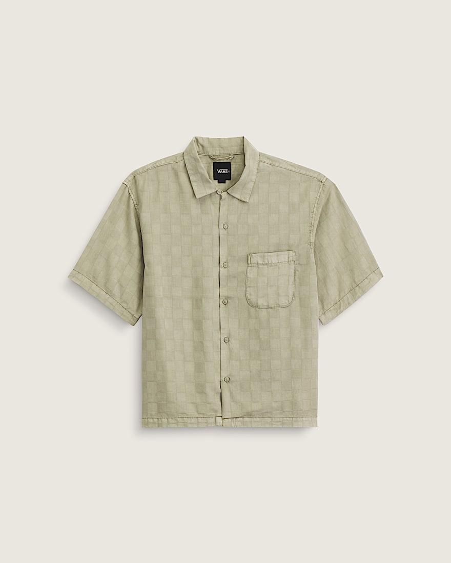 Van Doren Check Camp Shirt VANS Soft Sage Green HERO